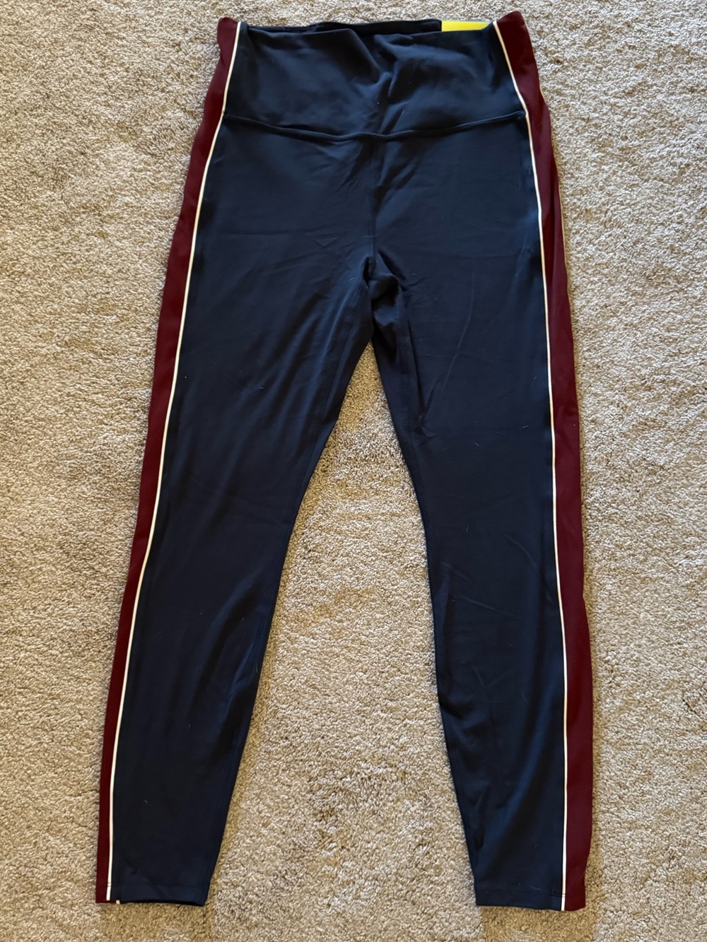 All in motion blue and burgundy leggings